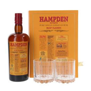 Hampden Estate Rum HLCF mit 2 Gläsern 4 Jahre