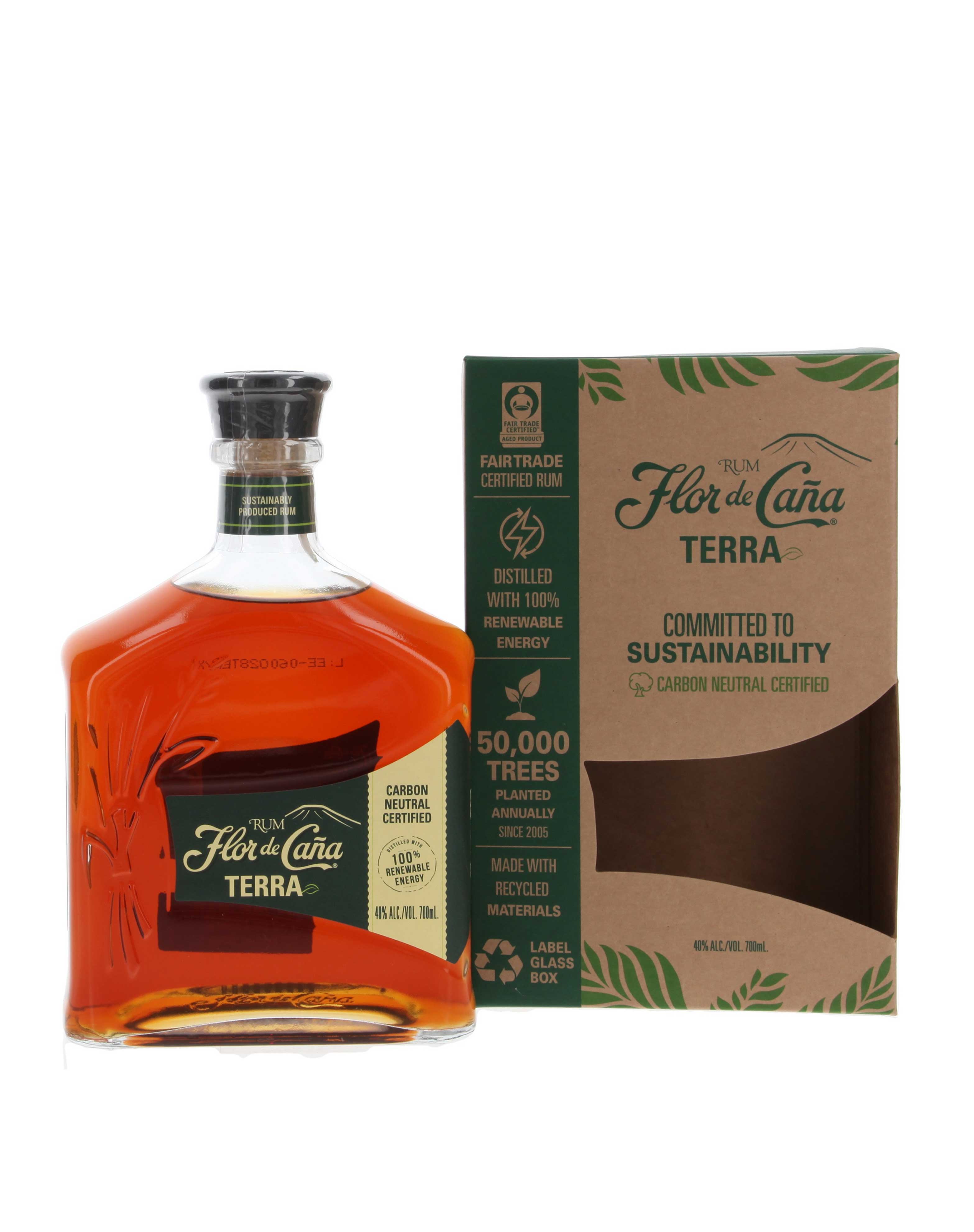 Flor de Caña Terra Rum incl. 2 free Flor de Caña bamboo cups 15 Years |  Whisky.de » To the online store